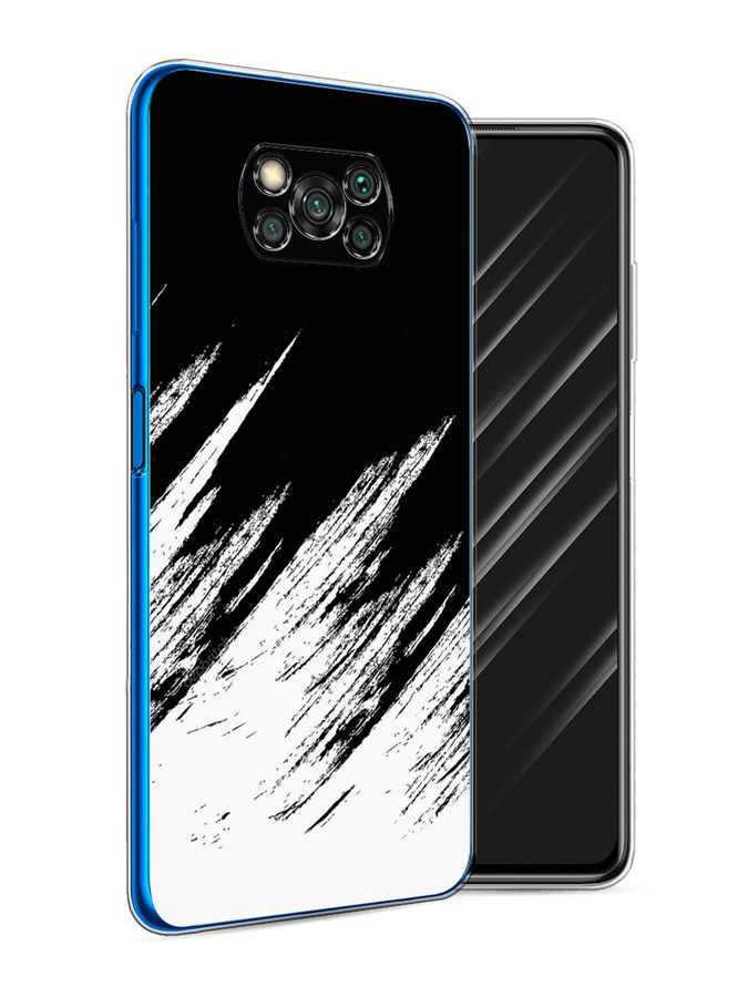 

Чехол Awog на Poco X3/X3 Pro "Черно белые брызги", Разноцветный, 39250-3