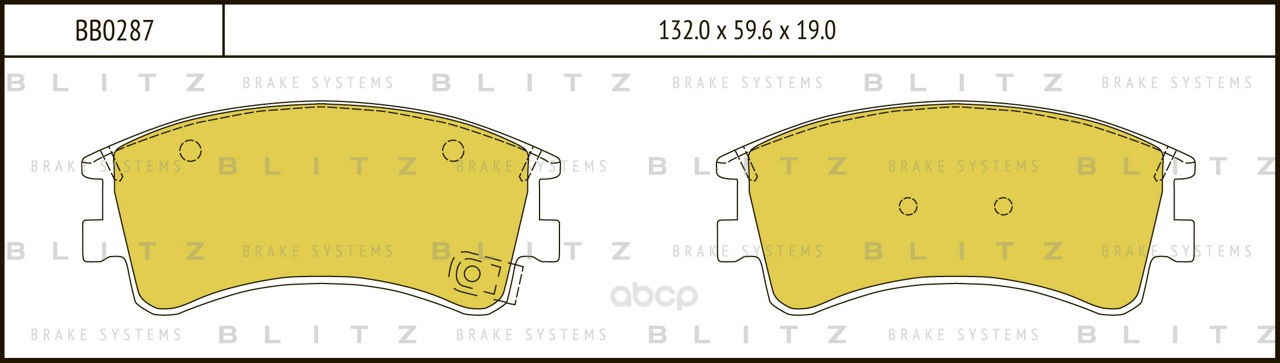 

Тормозные колодки BLITZ дисковые BB0287