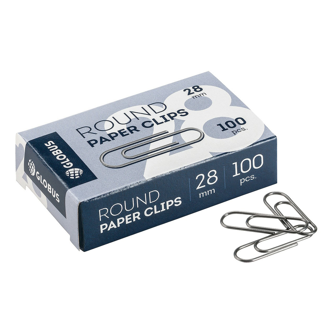 

Скрепки Globus гладкие 28 мм 100 шт