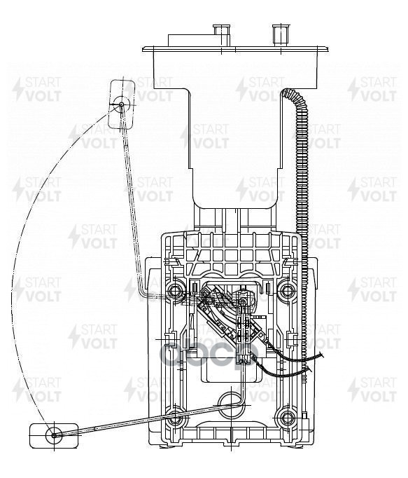 фото Бензонасос startvolt sfm2007 /модуль/ vag passat b5 (96-)/superb (01-) 1.8i/2.0i/2.8i (sfm