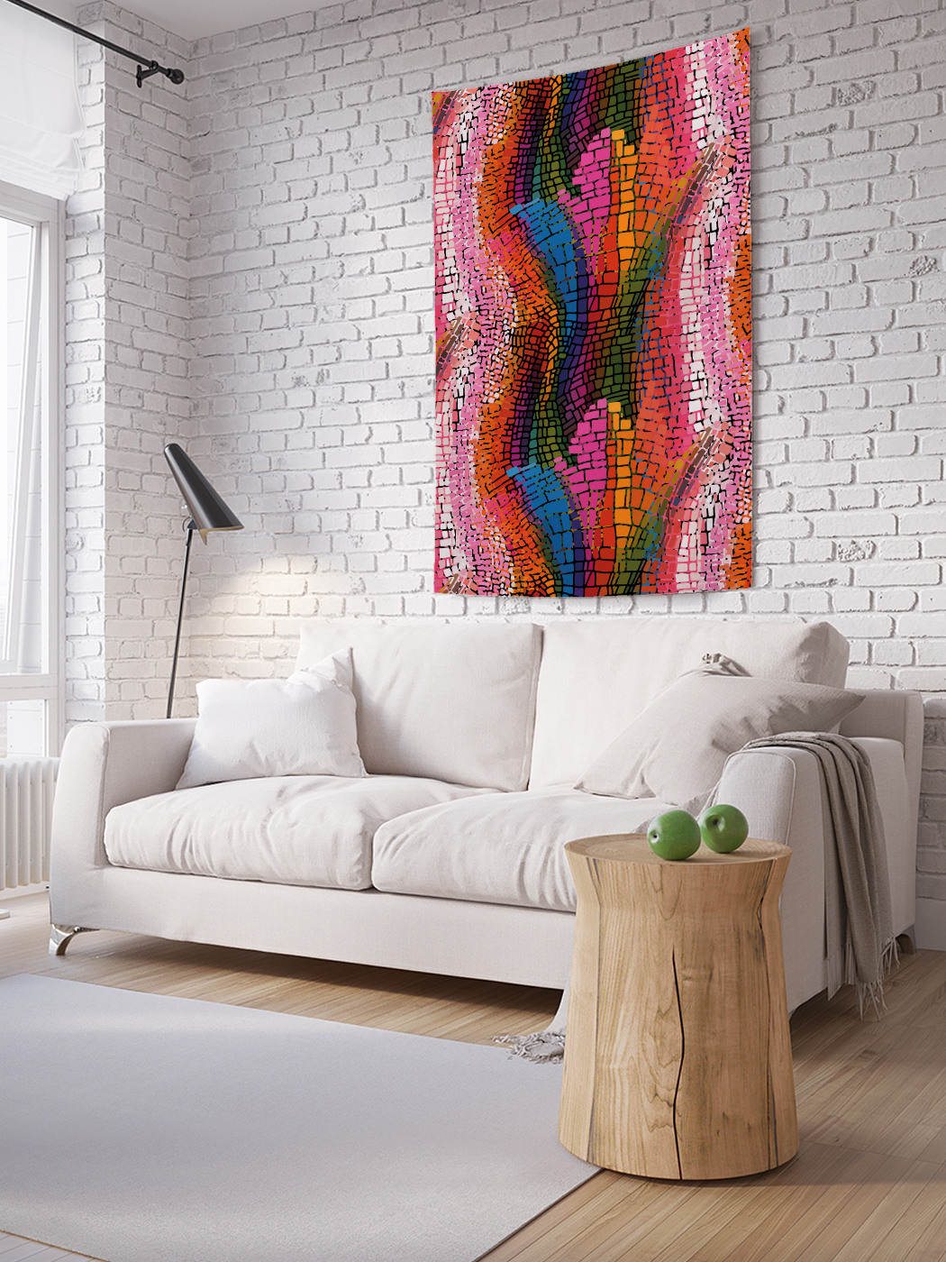 

Вертикальное фотопанно на стену JoyArty Розовые волны 150x200 см, Розовые волны