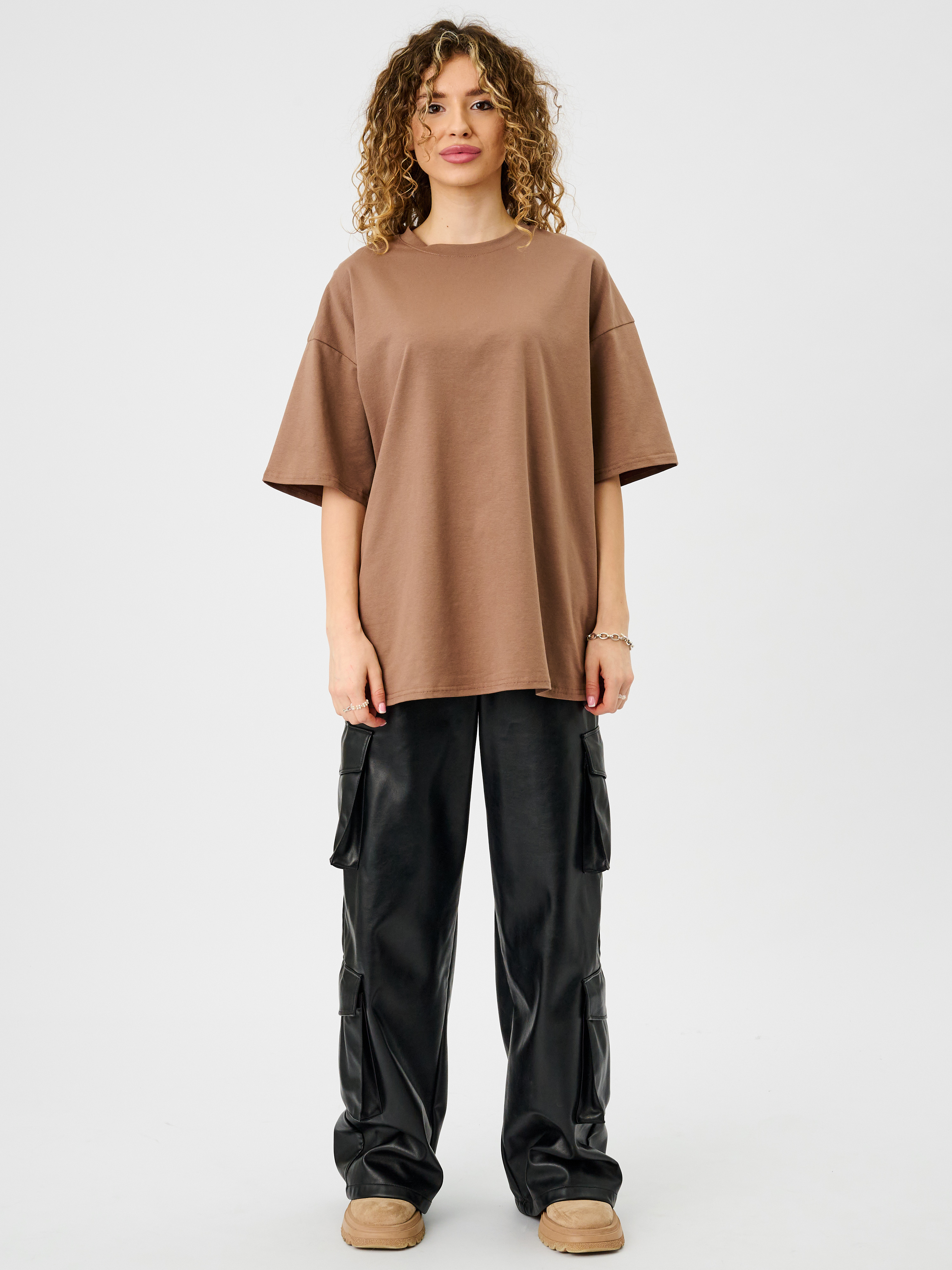 

Футболка женская FOUR GYO F12 коричневая L-XXL, Коричневый, F12