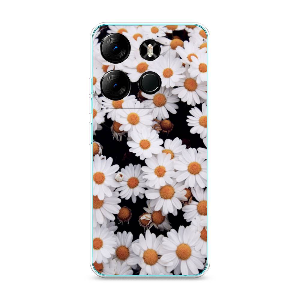 

Чехол Awog на Tecno Pop 7 Pro "Ромашковое поле", Белый, 303450-4