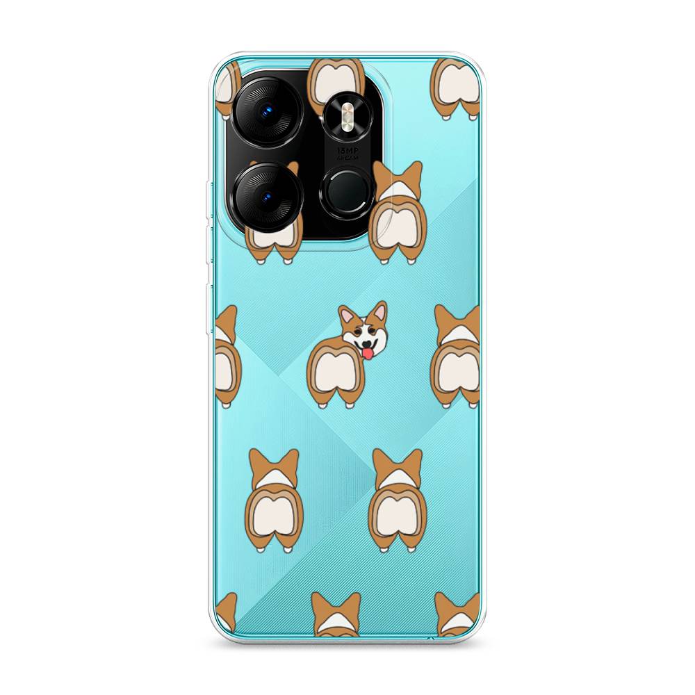 

Чехол Awog на Tecno Pop 7 Pro "Милый корги фон", Белый;бежевый;коричневый, 303450-2