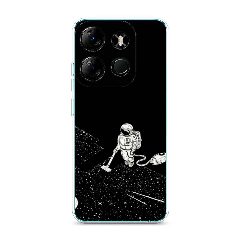 

Чехол Awog на Tecno Pop 7 Pro "Космонавт с пылесосом", Белый, 303450-4