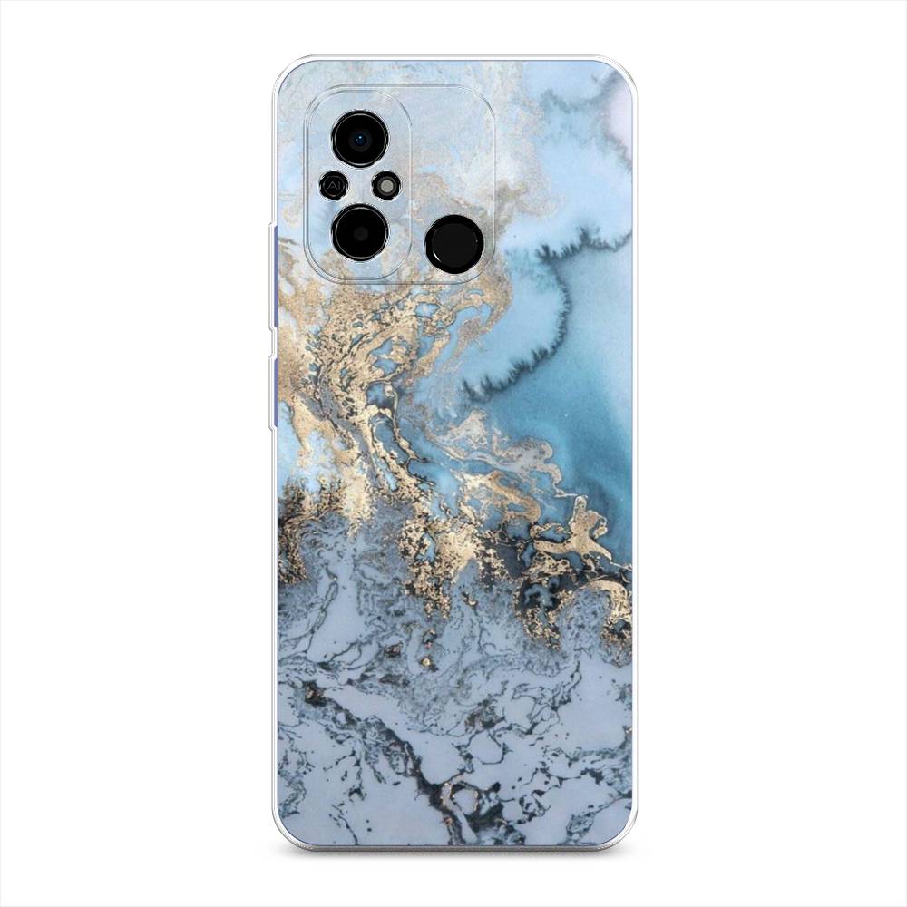 

Чехол Awog на Poco C55 "Морозная лавина синяя", Серебристый, 318250-3