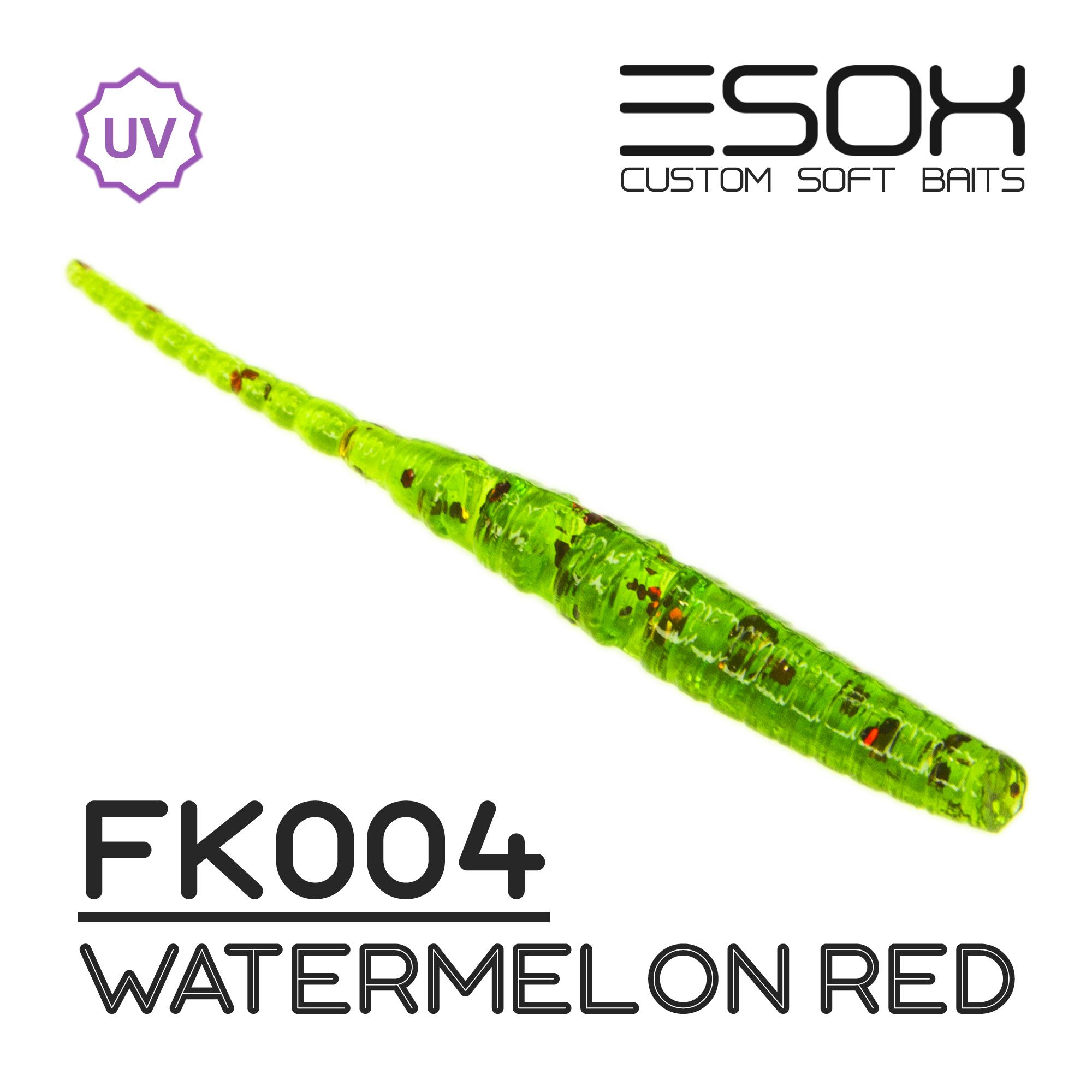 Силиконовая приманка Esox Ivastick 40 мм цвет FK004 Watermelon Red 12 шт