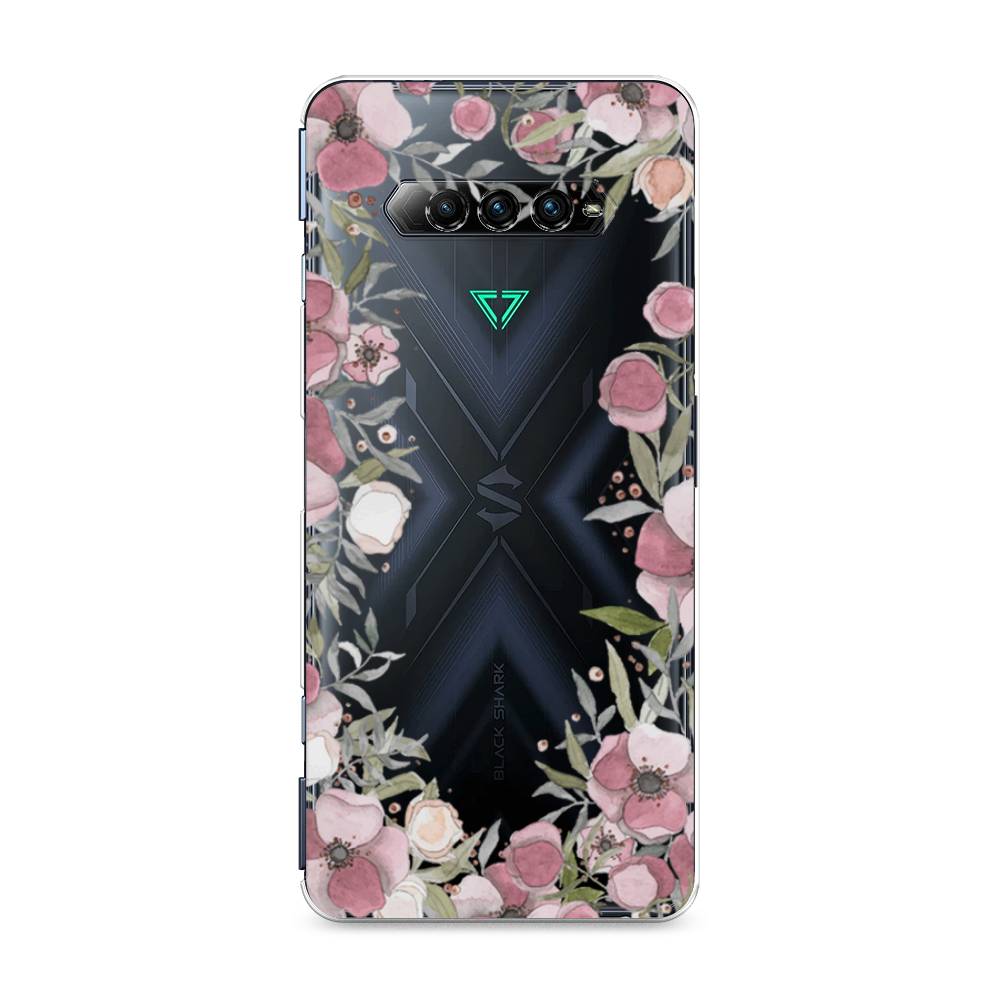 

Чехол Awog на Xiaomi Black Shark 4 pro "Розовая цветочная рамка", Розовый;зеленый, 317650-8