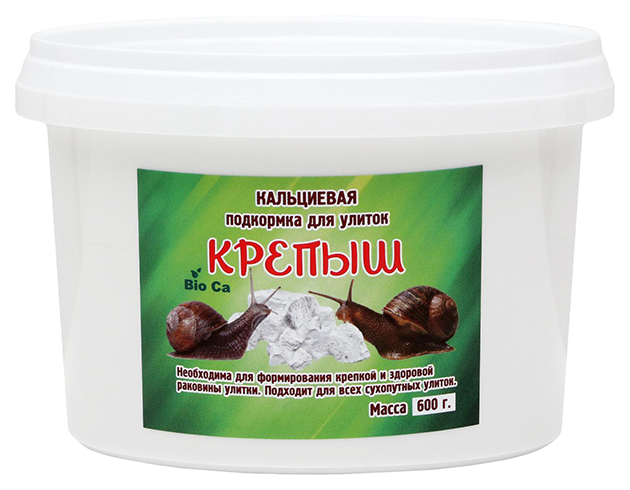 

Подкормка кальциевая Крепыш, для декоративных улиток, 600 г