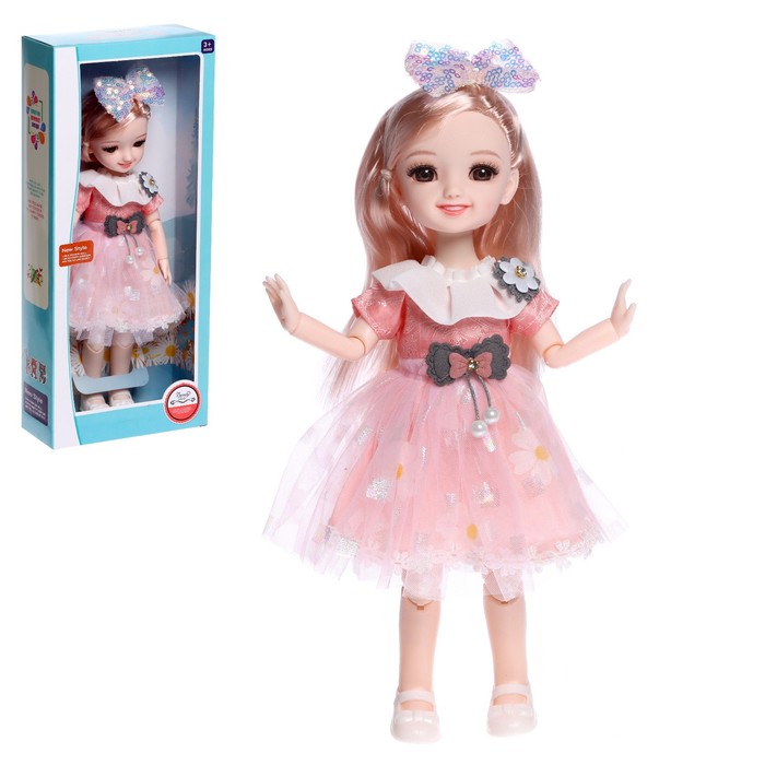 Кукла шарнирная «Алиса» в платье, МИКС кукла paola reina анита в белом воздушном платье 32 см шарнирная