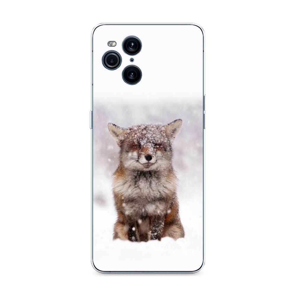 

Чехол для Oppo Find X3 Pro "Зимняя лиса", Белый;серый;коричневый, 255750-1