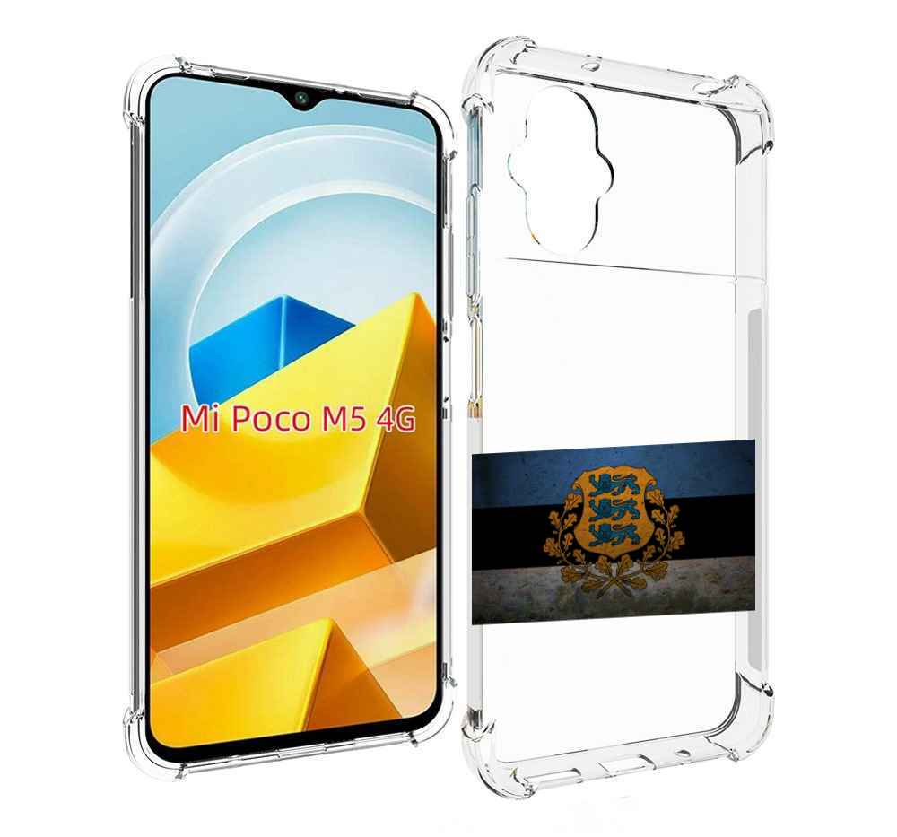 

Чехол Mypads Герб Флаг Эстонии-1 Для Poco M5 Проти, Прозрачный, Tocco