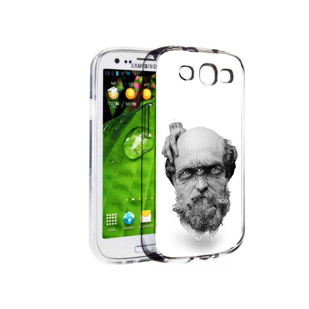 

Чехол MyPads Tocco для Samsung Galaxy S3 страшный бородатый мужчина абстракция, Прозрачный, Tocco