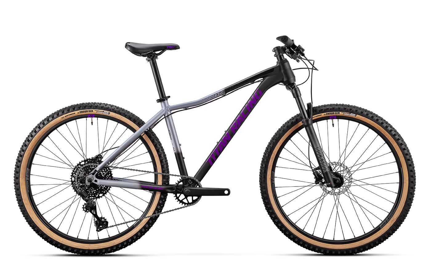 Велосипед Titan 2023 Racing Rogue Calypso Sport Black/Silver/Purple S