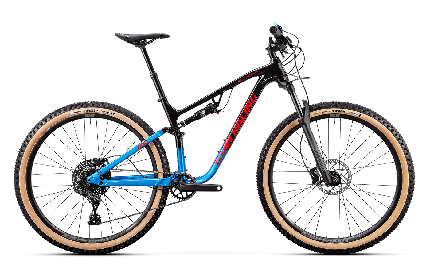 Велосипед Titan 2023 Racing Cypher 120 Sport Black/Blue/Red L