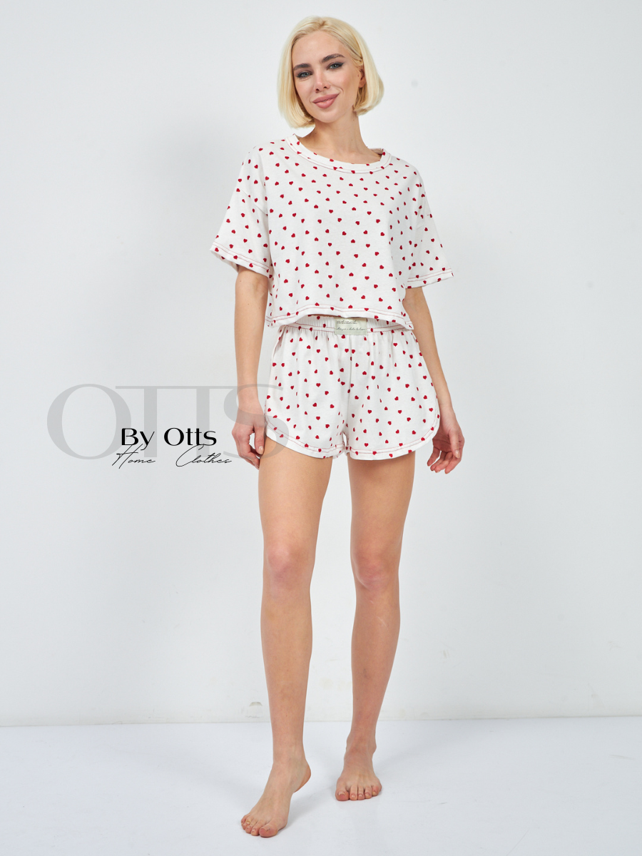 Пижама женская By Otts Home Clothes PSS-00307 белая 42-44 RU