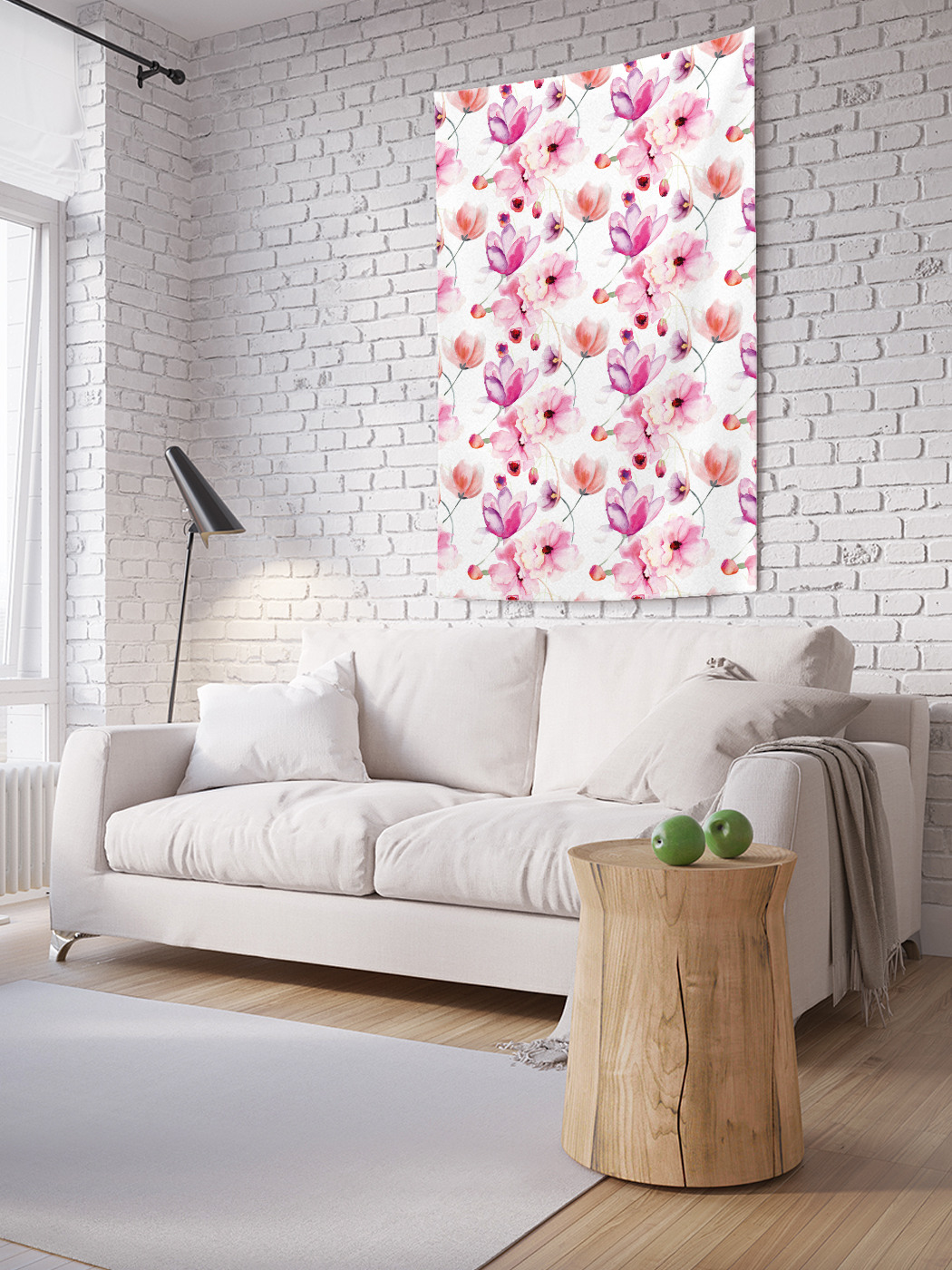 

Вертикальное фотопанно на стену JoyArty Розовые цветочки 150x200 см, Розовые цветочки