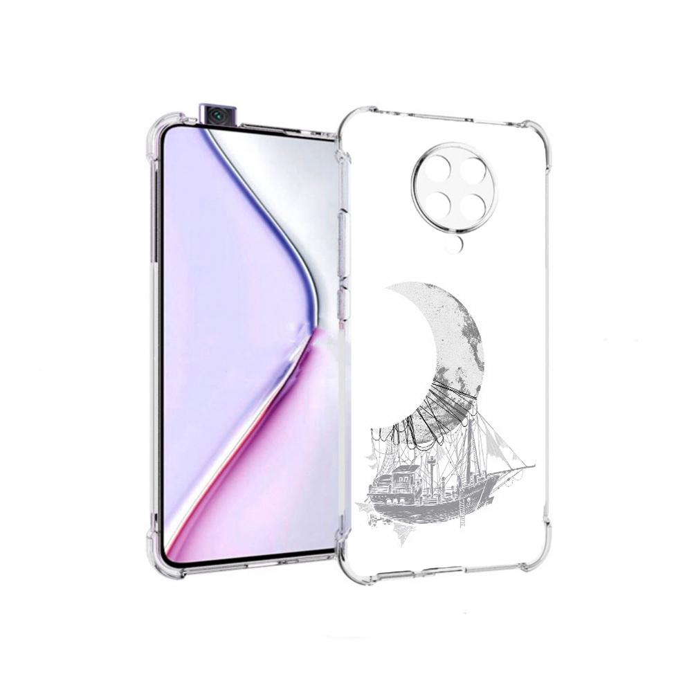 

Чехол MyPads черно белый корабль полумесяц для Xiaomi Redmi K30 Pro Zoom 8/256GB, Прозрачный, Tocco