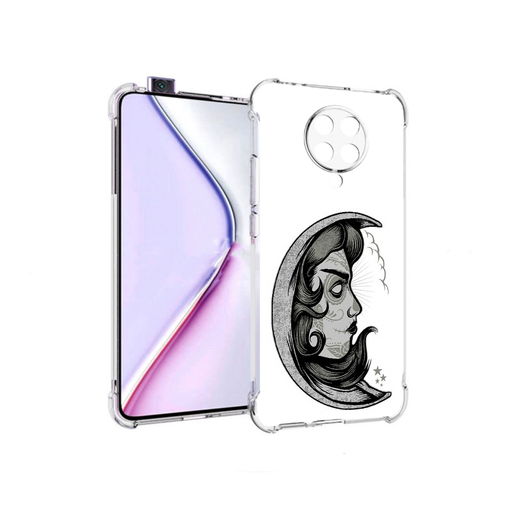 

Чехол MyPads черно белая луна с лицом для Xiaomi Redmi K30 Pro Zoom 8/256GB, Прозрачный, Tocco
