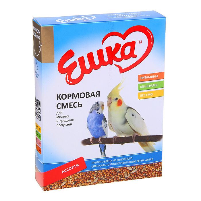 Сухой корм для мелких и средних попугаев Ешка, ассорти, 500 г