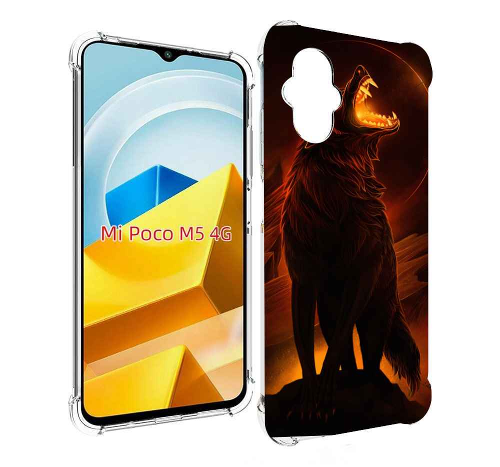 

Чехол MyPads Tocco для Xiaomi M5 волчара с огнем внутри, Прозрачный, Tocco