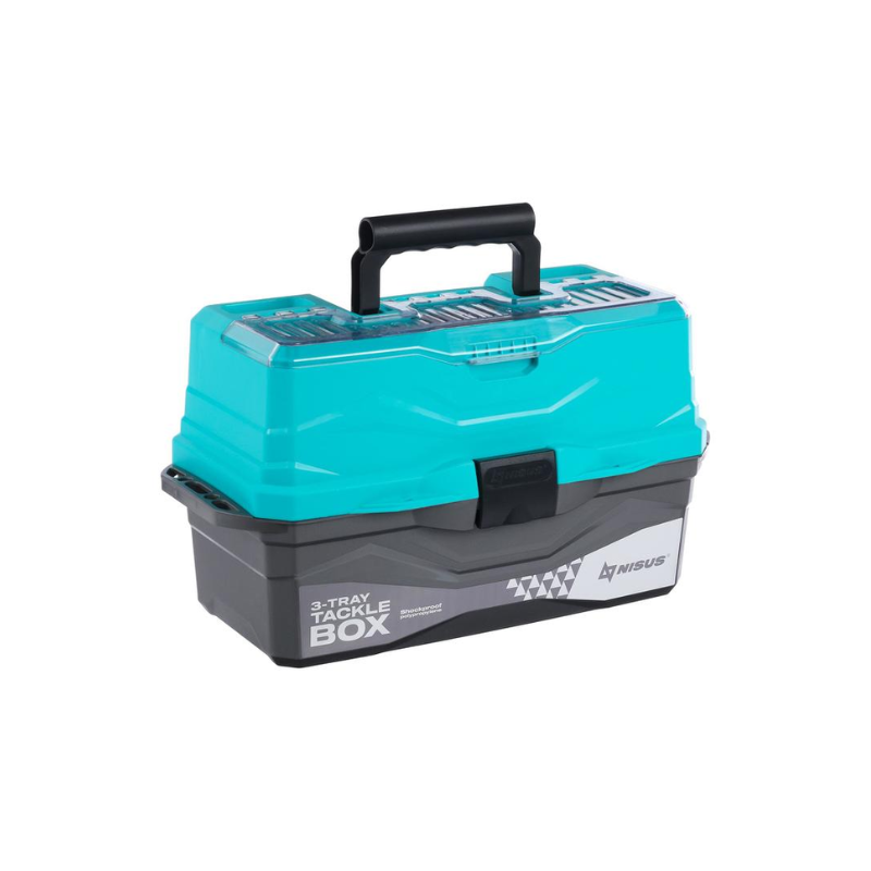 

Ящик для снастей Tackle Box трёхполочный NISUS, цвет бирюзовый, Голубой