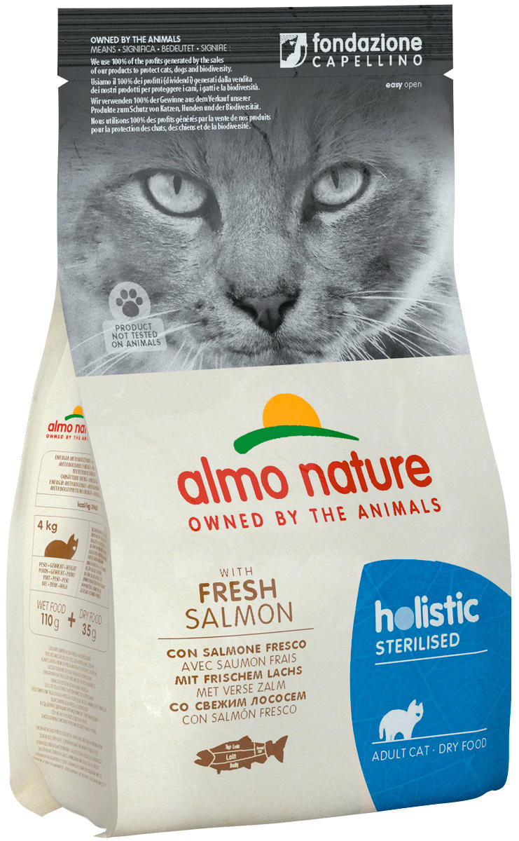 

ALMO NATURE ALMO NATURE ADULT CAT STERILISED SALMON & RICE для взрослых кастрированных кот