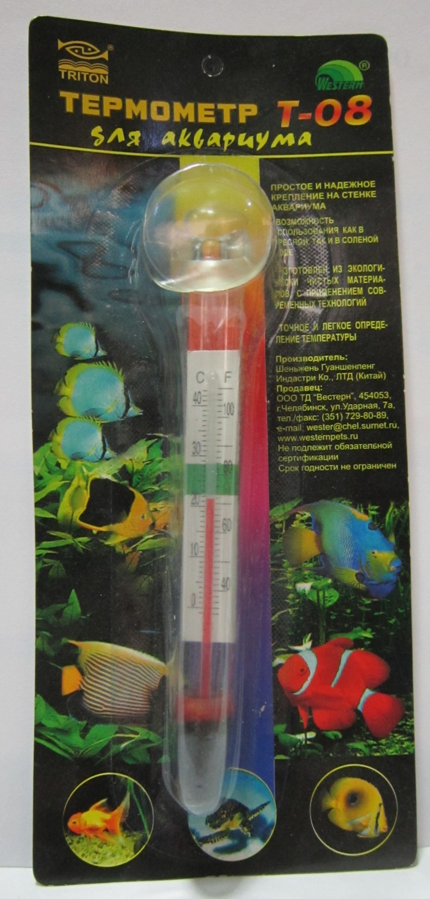 фото Термометр для аквариума triton т-08