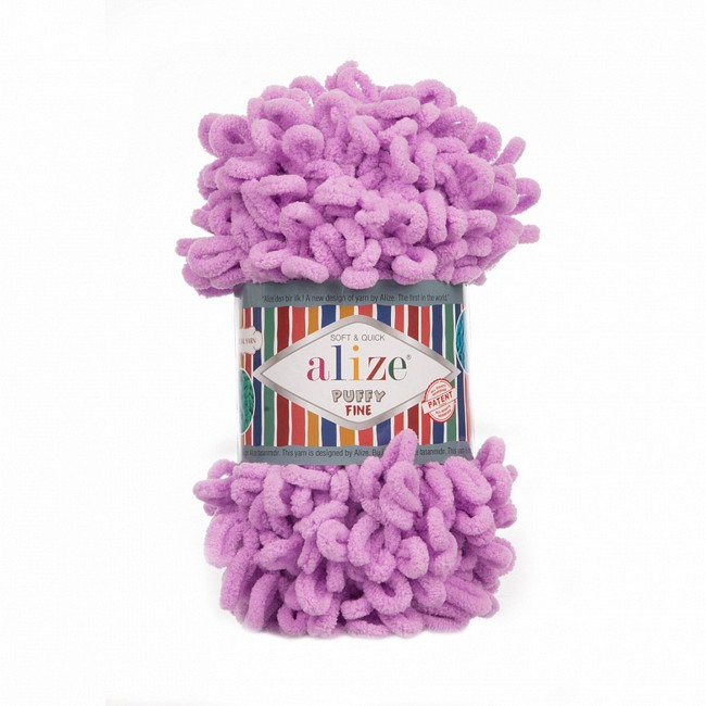 

Пряжа ALIZE Ализе Puffy fine 5 шт. в упак. цвет 378 орхидея ALIZE-PUFFY.FINE.378,
