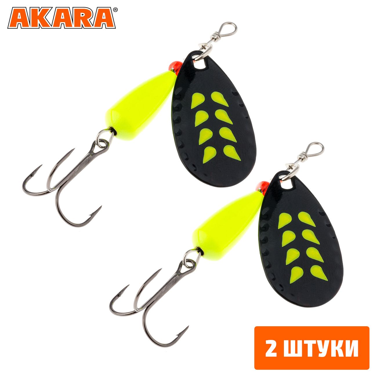 

Блесна вращающаяся Akara Action Series Bullet  8 гр. A36 (2 Штуки, Bullet 3