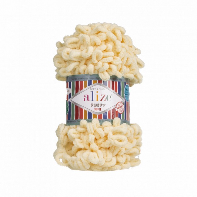 

Пряжа ALIZE Ализе Puffy fine 5 шт. в упак. цвет 160 каменный ALIZE-PUFFY.FINE.160,, Бежевый