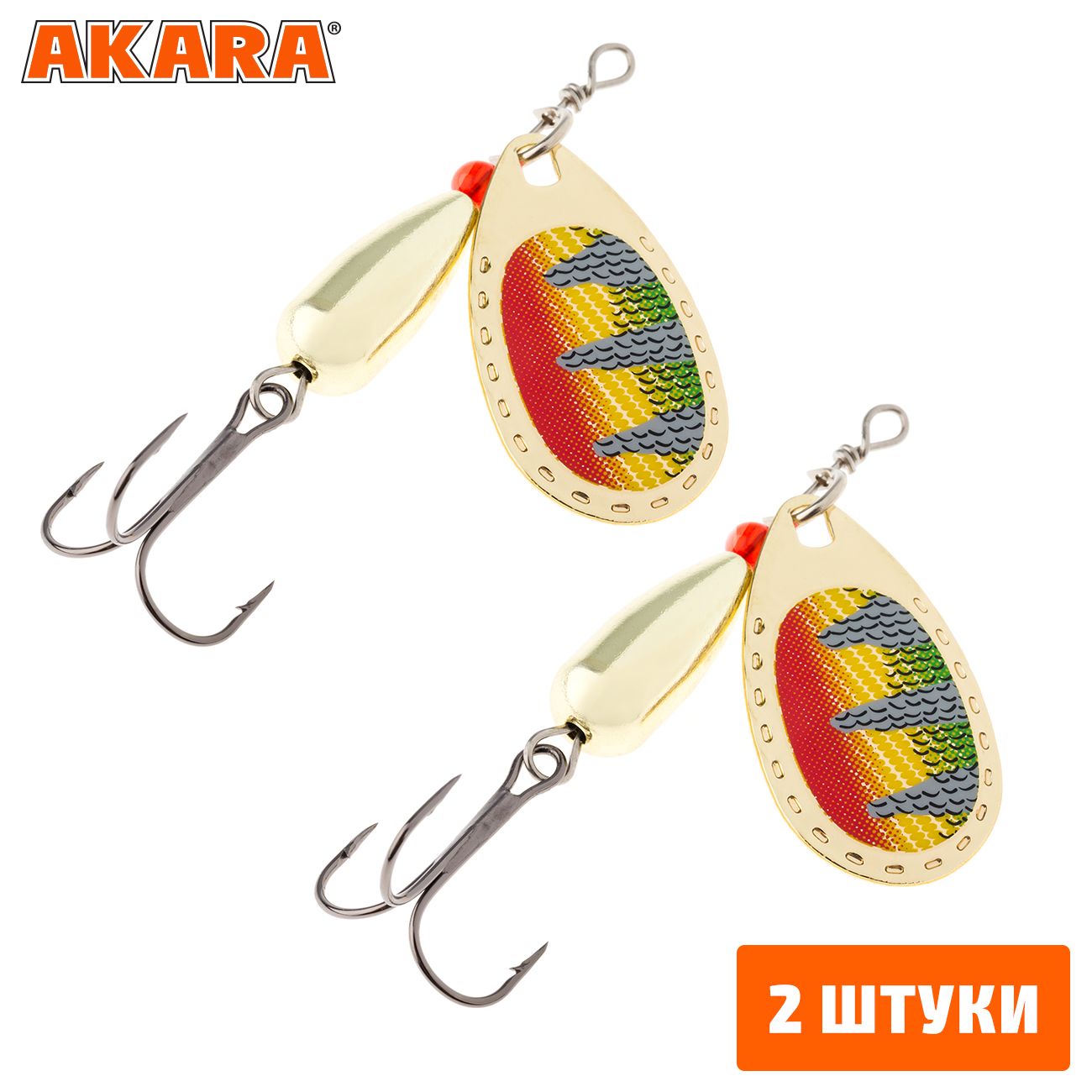 

Блесна вращающаяся Akara Action Series Bullet 2 6 гр. A29 (2 Штуки), Bullet 2