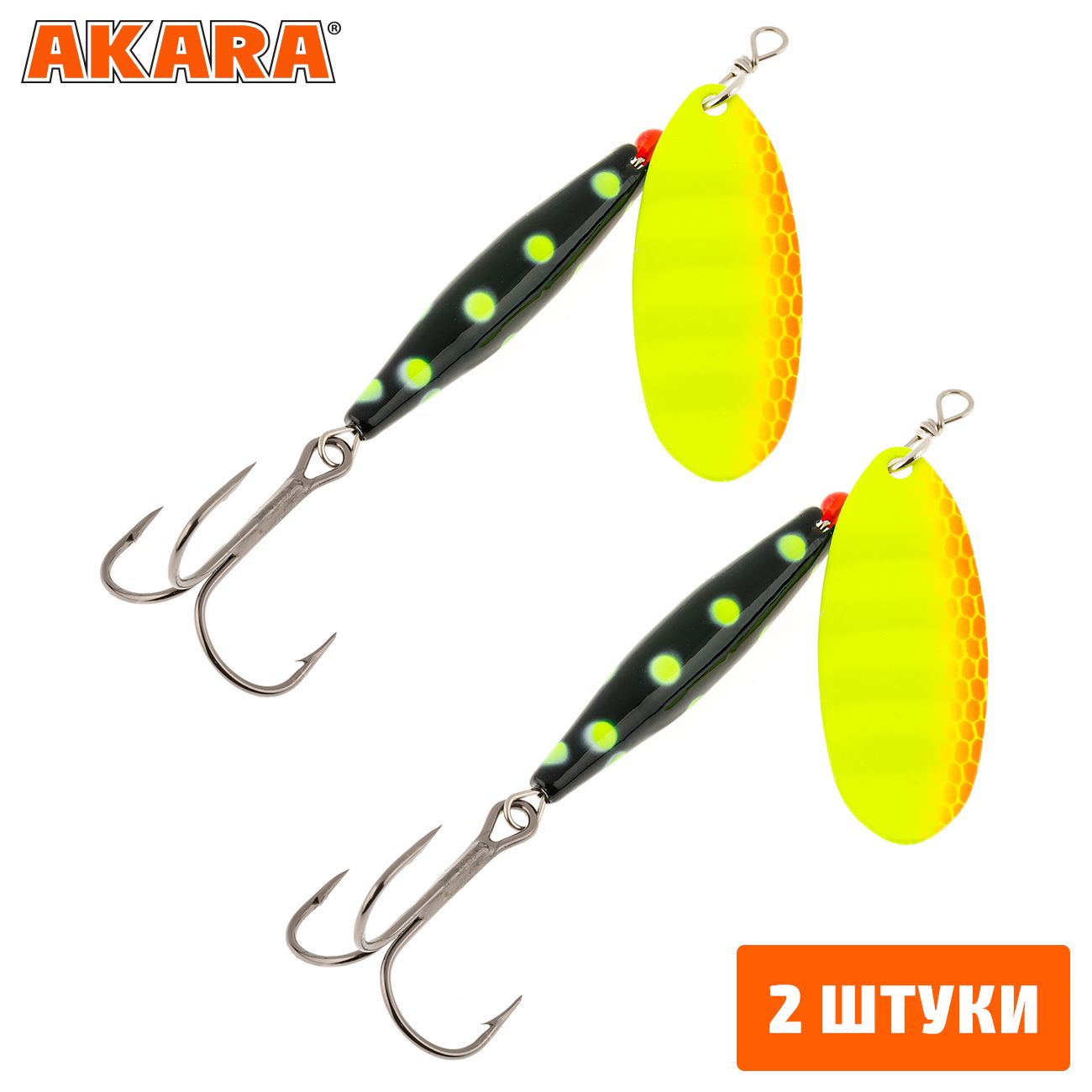 

Блесна вращающаяся Akara Action Series De-Long 2 8 гр. A30 (2 Штуки), De-Long 2