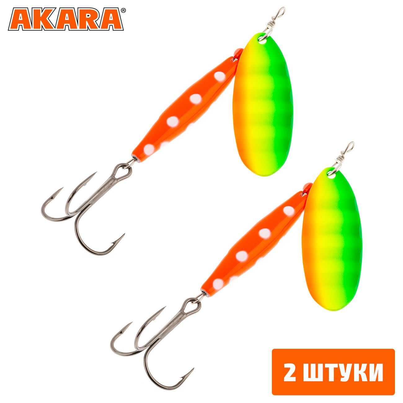 

Блесна вращающаяся Akara Action Series De-Long 2 8 гр. A31 (2 Штуки), De-Long 2