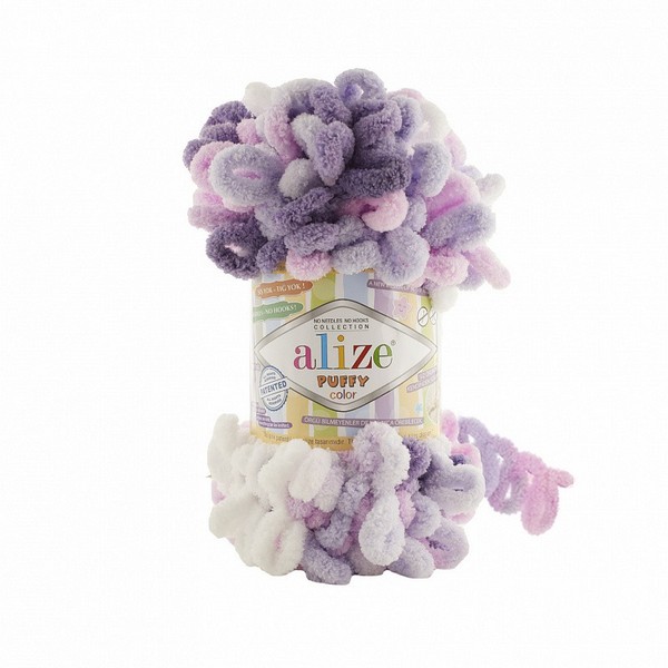 

Пряжа ALIZE Ализе Puffy color 5 шт. в упак. цвет 6305 ALIZE-PUFFY-COLOR.6305, 9.0, Фиолетовый