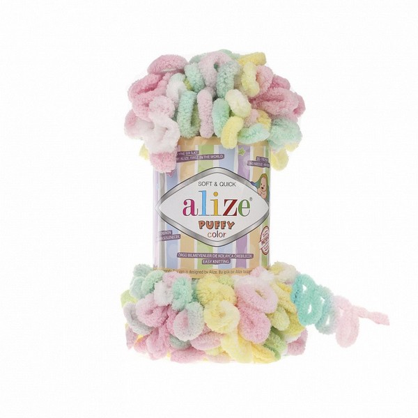 

Пряжа ALIZE Ализе Puffy color 5 шт. в упак. цвет 5862 ALIZE-PUFFY-COLOR.5862, 9.0