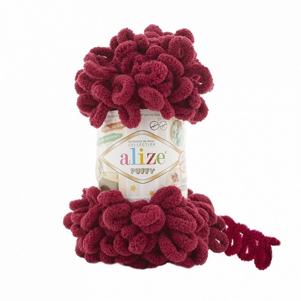 

Пряжа ALIZE Ализе Puffy 5 шт. в упак. цвет фуксия ALIZE-PUFFY.107, 9.5 м от, Розовый