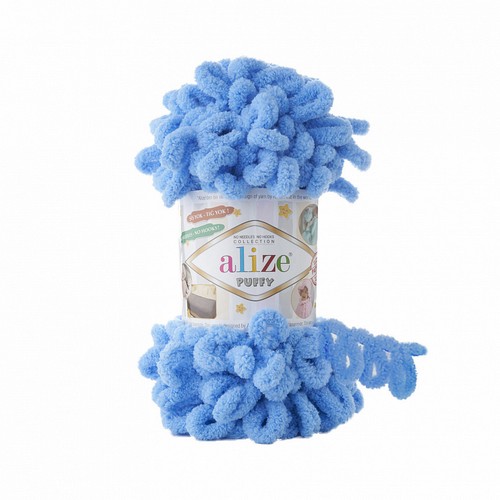 

Пряжа ALIZE Ализе Puffy 5 шт. в упак. цвет синий ALIZE-PUFFY.289, 9.5 м от