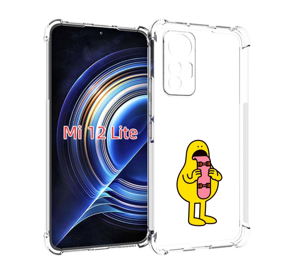 

Чехол MyPads язычок скейтер для Xiaomi 12 Lite, Прозрачный, Tocco