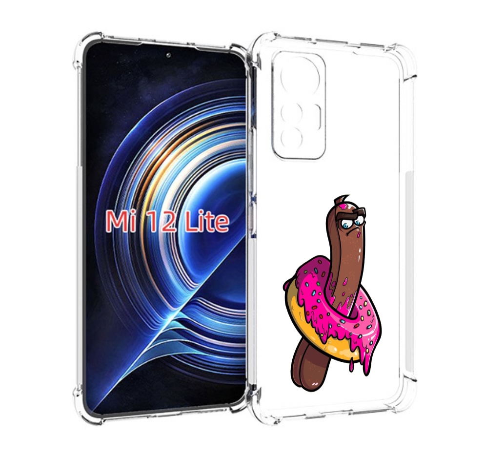 

Чехол MyPads эклер в пончике для Xiaomi 12 Lite, Прозрачный, Tocco