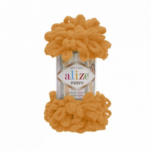 

Пряжа ALIZE Ализе Puffy 5 шт. в упак. цвет оранжевый ALIZE-PUFFY.336, 9.5 м от