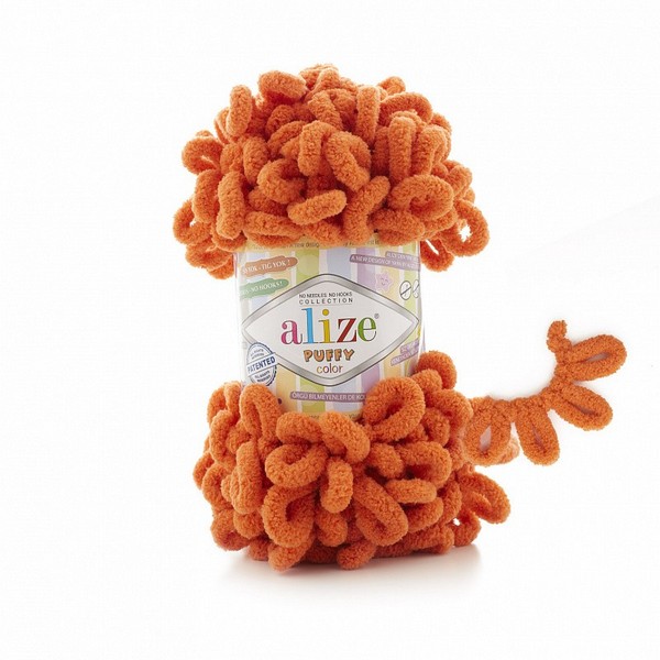 

Пряжа ALIZE Ализе Puffy 5 шт. в упак. цвет оранжевый ALIZE-PUFFY.006, 9.5 м от