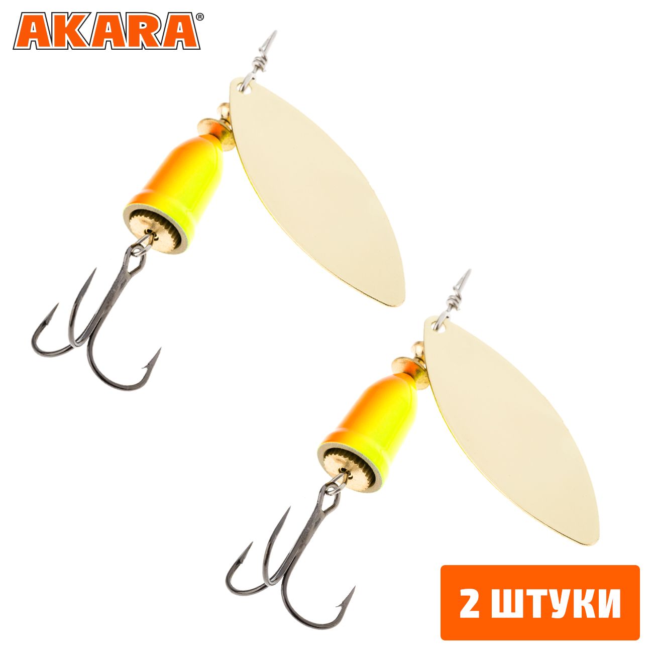 

Блесна вращающаяся Akara Action Series Long Bell  6 гр. A21 (2 Штуки, Long Bell 1