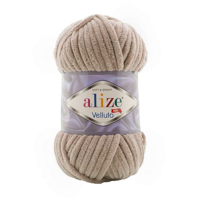 

Пряжа ALIZE Velluto (100% микрополиэстер) 5х100 г цв.530 бежевый ALIZE-VELLUTO.53