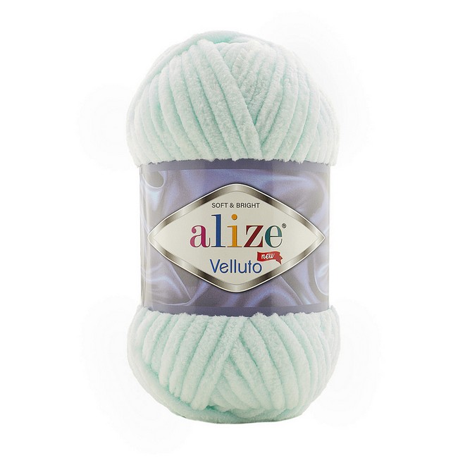 

Пряжа ALIZE Velluto (100% микрополиэстер) 5х100 г цв.015 водяная зелень ALIZE-VEL, Зеленый