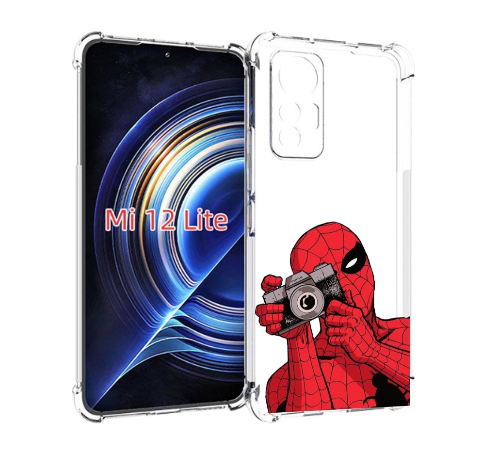 Чехол MyPads человек паук фотограф детский для Xiaomi 12 Lite