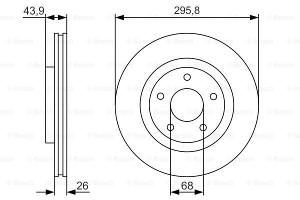 

Тормозной диск Bosch комплект 1 шт. 0986479R89