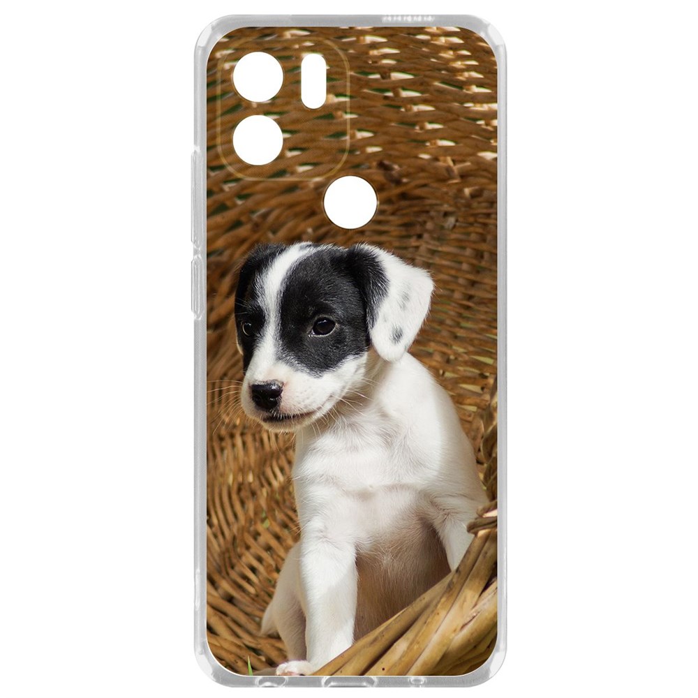 

Чехол-накладка Krutoff Clear Case Щенок в корзине для Xiaomi Poco C51, Прозрачный
