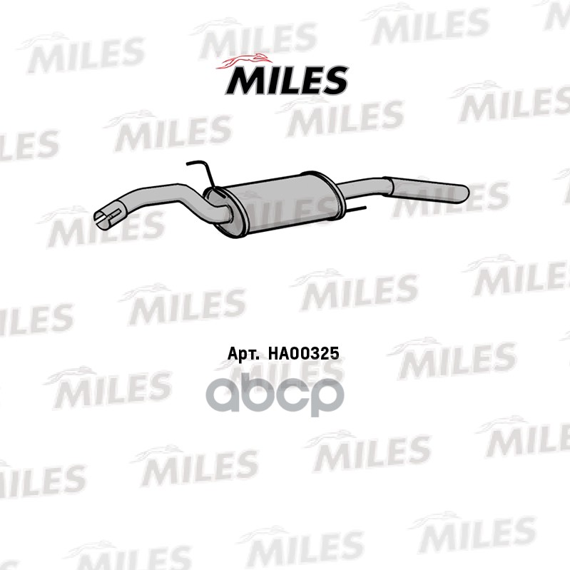Глушитель Miles Ha00325 Глушитель Vw Passat 1.8/2.0/1.9td 88-93 Miles арт. HA00325