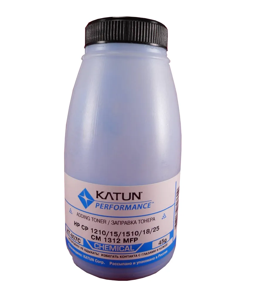 

Тонер Katun KT-807С, для картриджей CB541A/CE321A/CF211A Cyan, химический